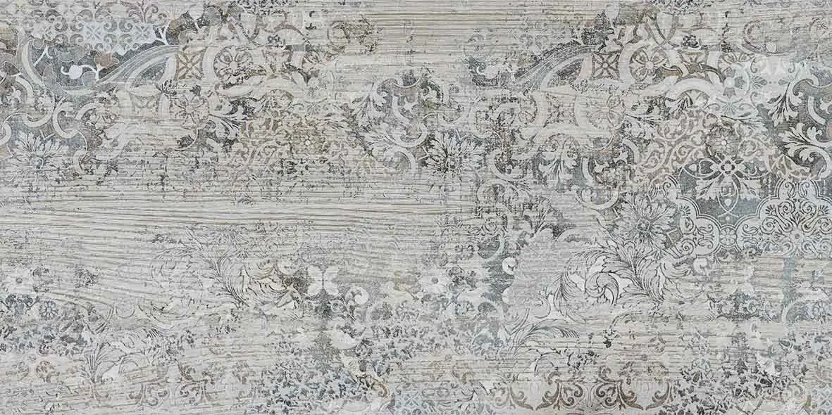 Gresie si faianta - Gresie gri portelanata, 60x30 cm, pattern, Colectie WRIGHT, str. - 6060-0300