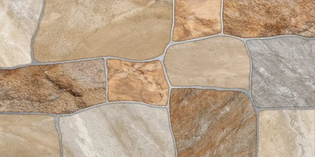 Gresie portelanata maro, 60x30 cm, Colectie RIVER STONES, str. - 6060-0254