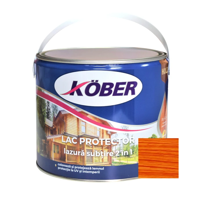 vopsele si lacuri - Lac / lazura subtire 2 in 1 pentru lemn, Kober, wenge, interior / exterior