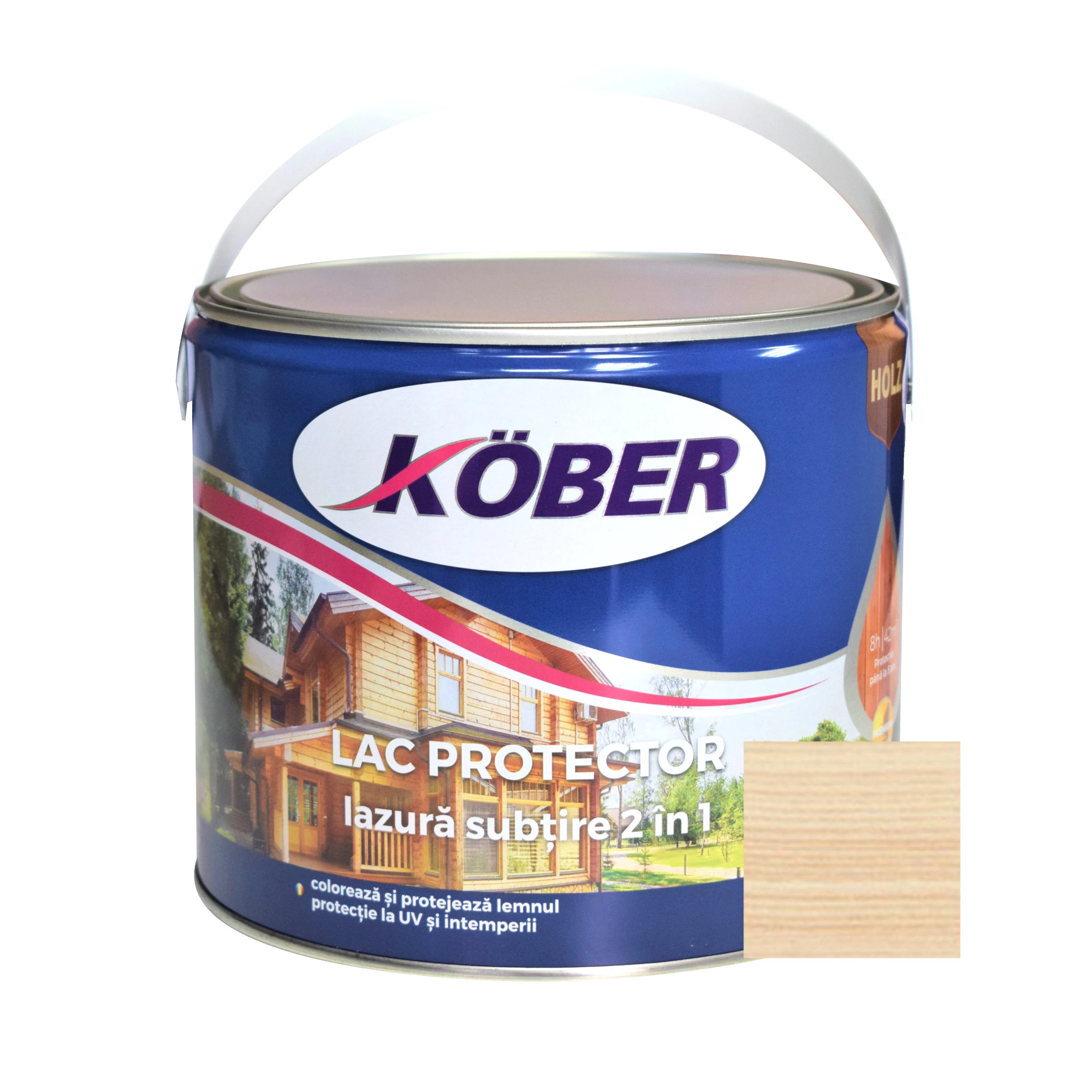 vopsele si lacuri - Lac / lazura subtire 2 in 1 pentru lemn, Kober, wenge, interior / exterior