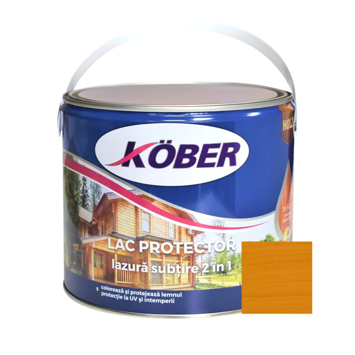 vopsele si lacuri - Lac / lazura subtire 2 in 1 pentru lemn, Kober, wenge, interior / exterior