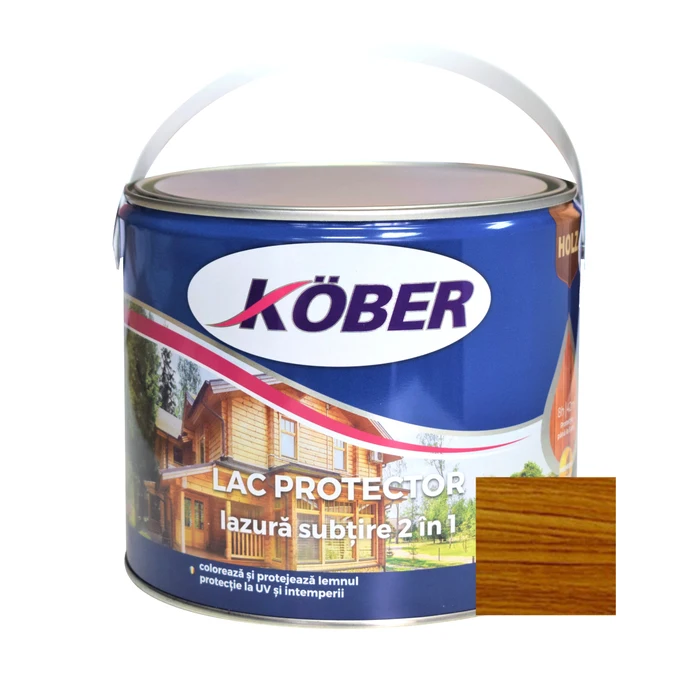 vopsele si lacuri - Lac / lazura subtire 2 in 1 pentru lemn, Kober, wenge, interior / exterior