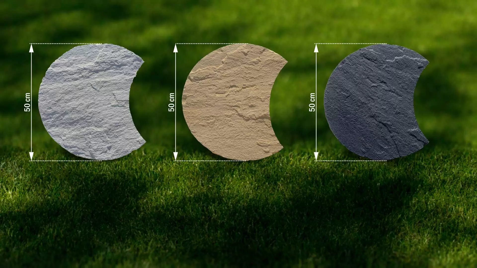 Pas Japonez - Pas japonez - lespezi cu formă rotundă sau semilună pentru gradină