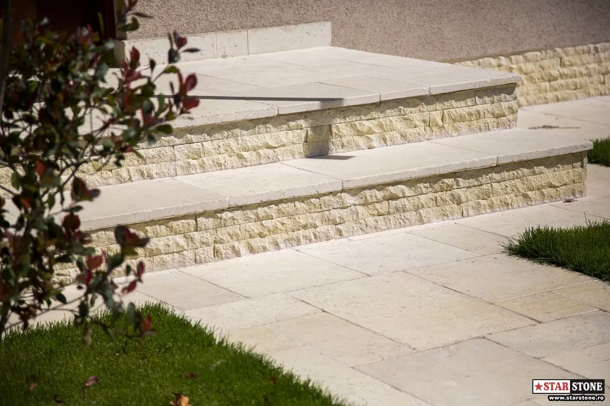 Piatra decorativa - Piatră decorativă cu textură travertin panelat - Split Face