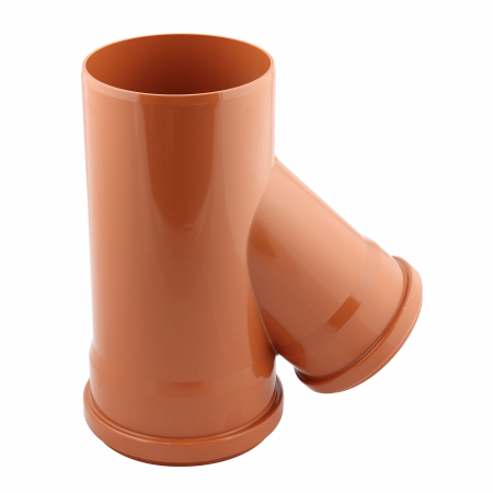 Tevi PVC - Ramificatie PVC cu inel, D 250 x 110 mm, 45 grade