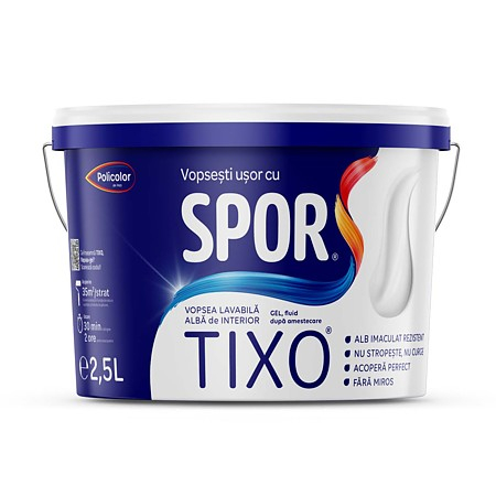 Accesorii PVC - Spor Tixo Vopsea Interior Gel 2.5l