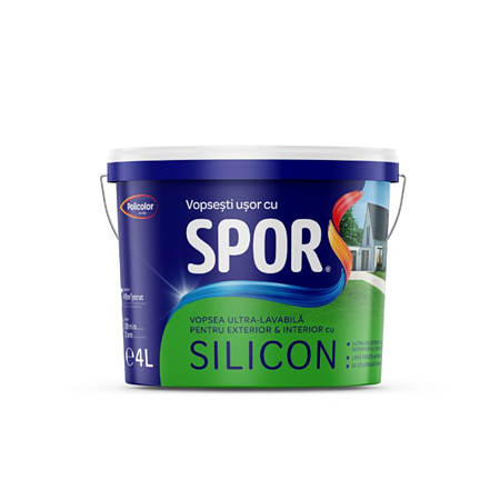 Accesorii PVC - Spor Vopsea Exterior/Interior Silicon 4l