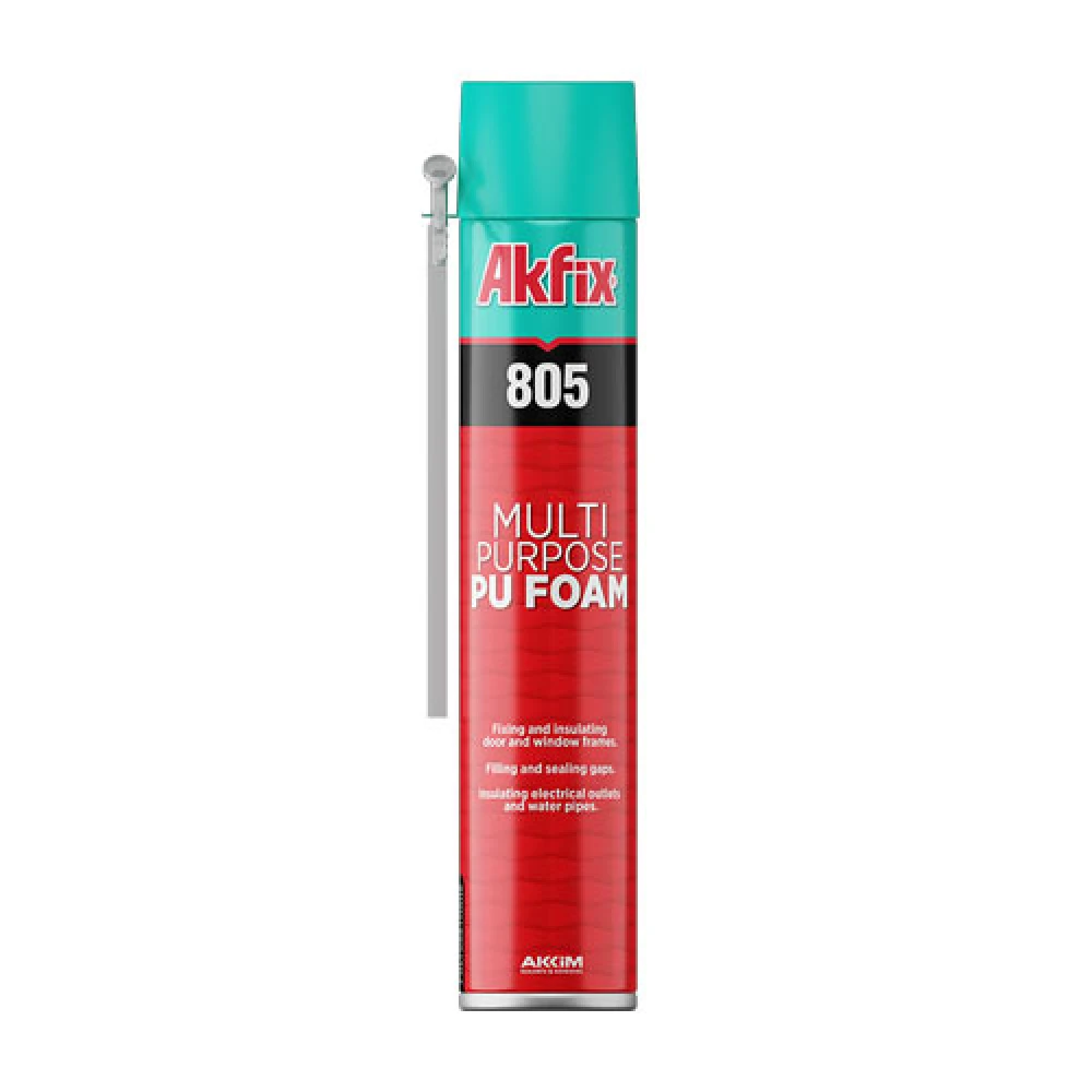 Vata minerala la placa - Spuma Akfix 805 pu de montaj manula 750ml