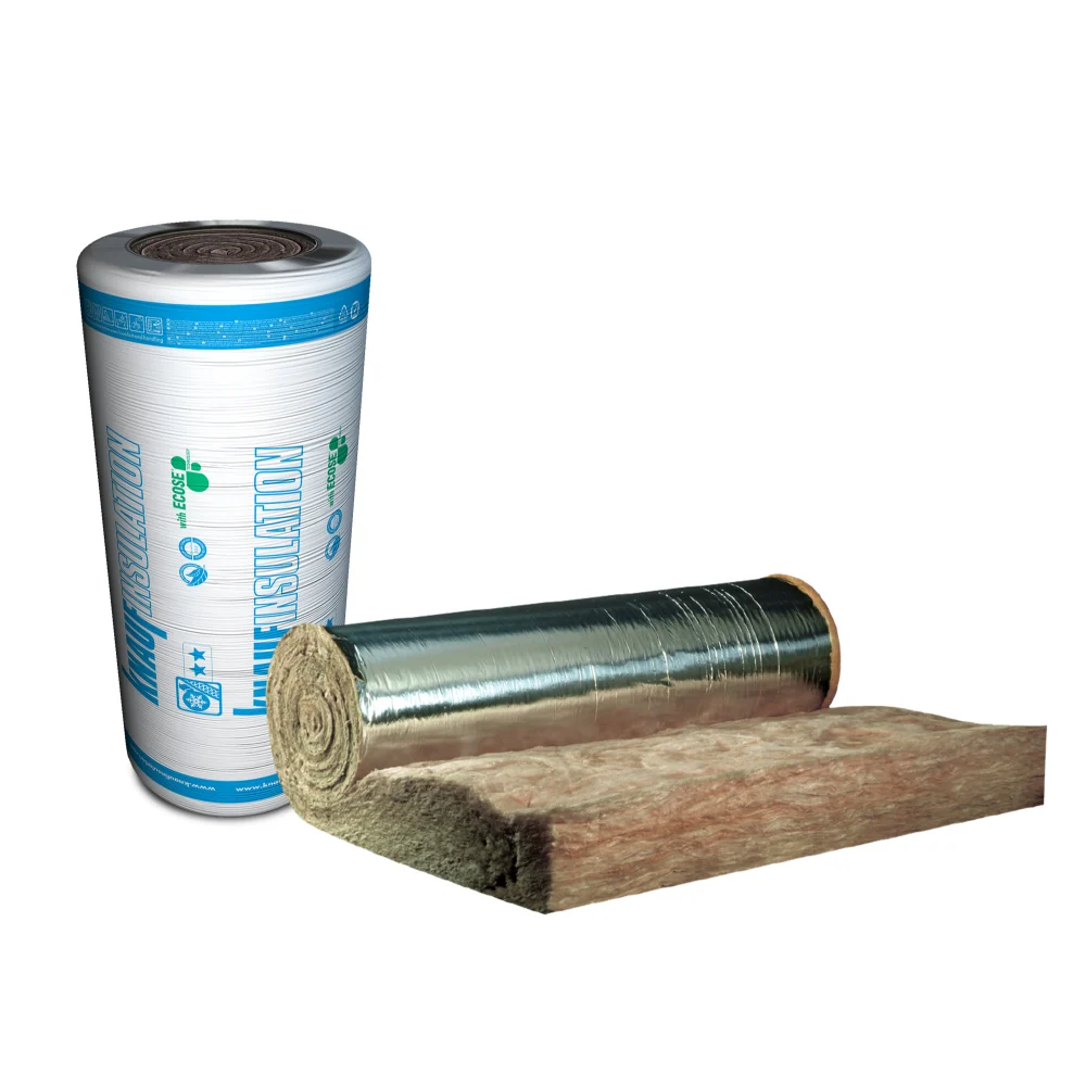 Vata minerala cu folie de aluminiu - Vata minerala de sticla Knauf Insulation Classic Alu 044, 100 x 1200 x 8000 mm, 9.6 m²/rola
