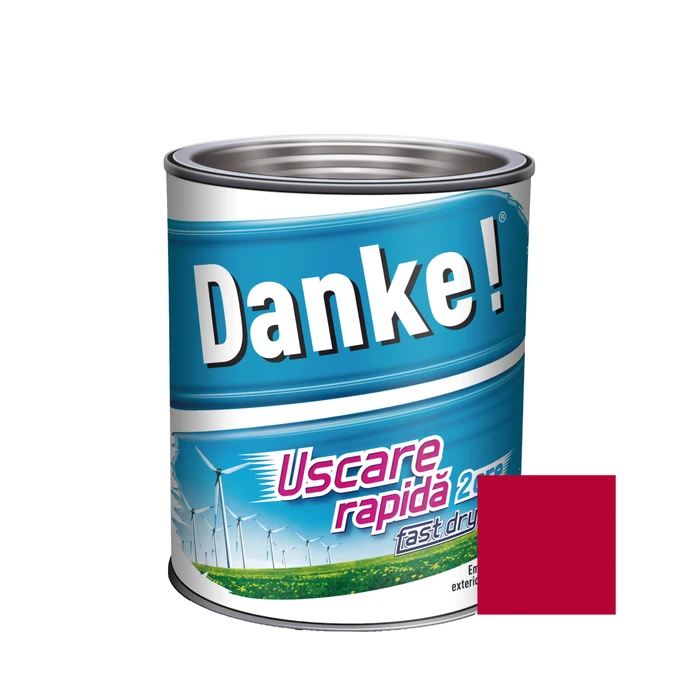 Vopsea lavabila pentru interior - Vopsea alchidica pentru lemn / metal, Danke! Uscare Rapida, interior / exterior, 2.5 L