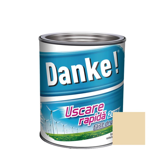 Vopsea lavabila pentru interior - Vopsea alchidica pentru lemn / metal, Danke! Uscare Rapida, interior / exterior, 2.5 L
