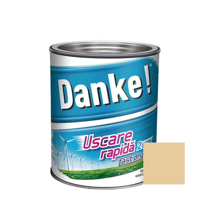 Vopsea lavabila pentru interior - Vopsea alchidica pentru lemn / metal, Danke! Uscare Rapida, interior / exterior, 2.5 L