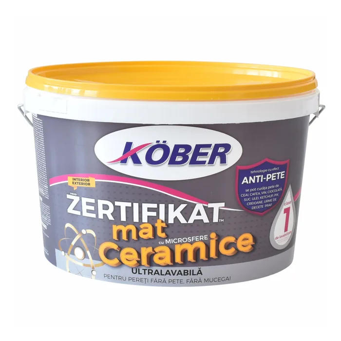 Accesorii PVC - Vopsea Lavabila Zertifikat Microsfere  Ceramica  Mat 8.5l