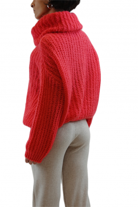 Pulover tricotat corai [5]