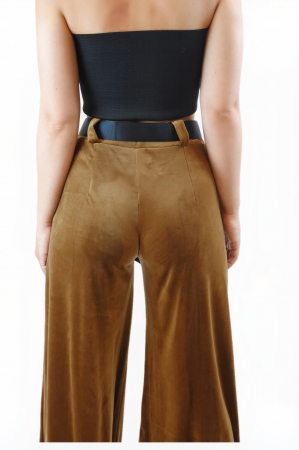 Pantaloni din catifea brown [1]