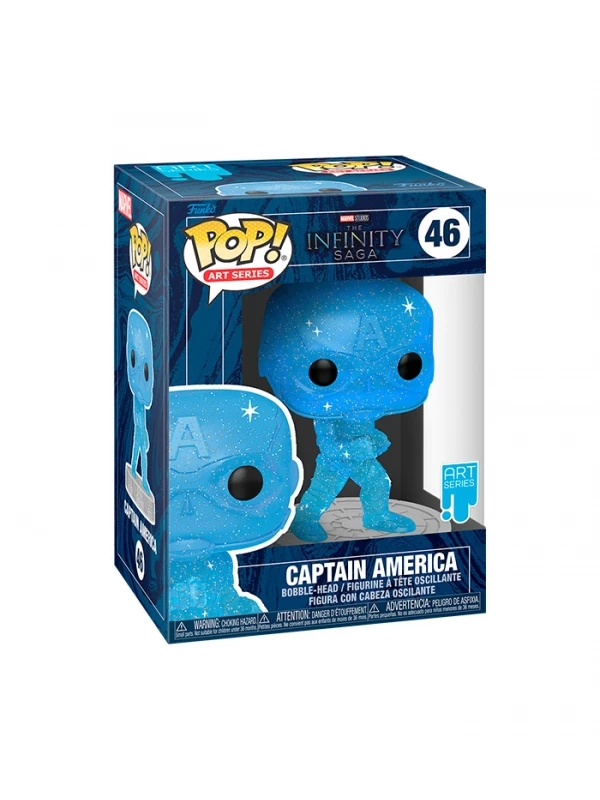 Funko POP! 46 Artist Series: Infinity Saga - Captain America (Blue) - Marvel [2]