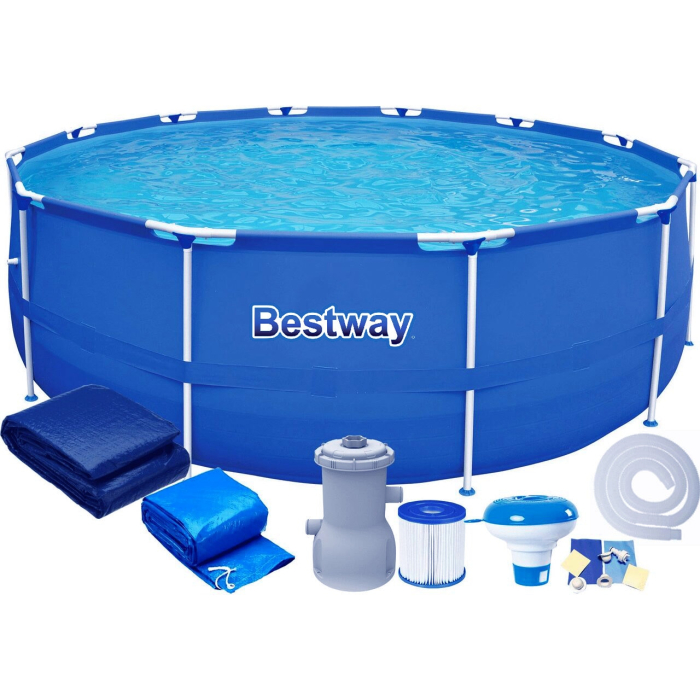 Piscina cadru metalic Bestway, 305x76 cm, 4.500 litri, cu toate accesoriile [2]