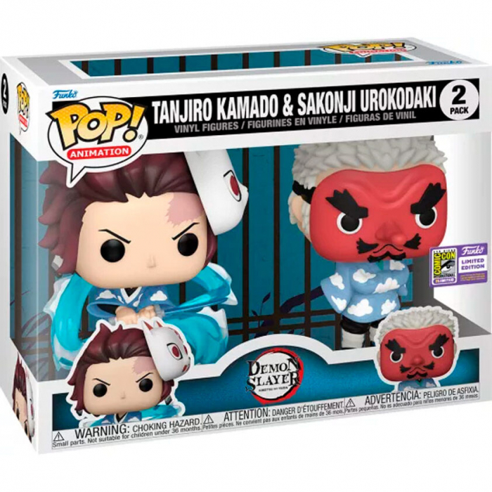 Blister 2 Figurine Funko POP Demon Slayer Kimetsu no Yaiba Tanjiro Kamado și Sakonji Urokodaki [2]