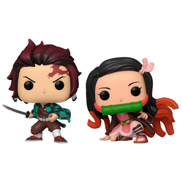 Blister 2 figurine Funko POP Demon Slayer Kimetsu no Yaiba Tanjiro și Nezuko Exclusive [2]