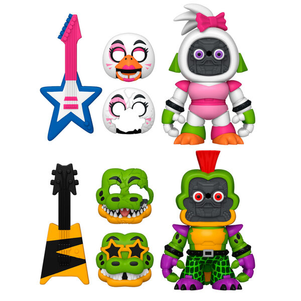Blister 2 figurine Funko Snaps! Five Night at Freddys Montgomery Gator and Glamrock Chica [1]