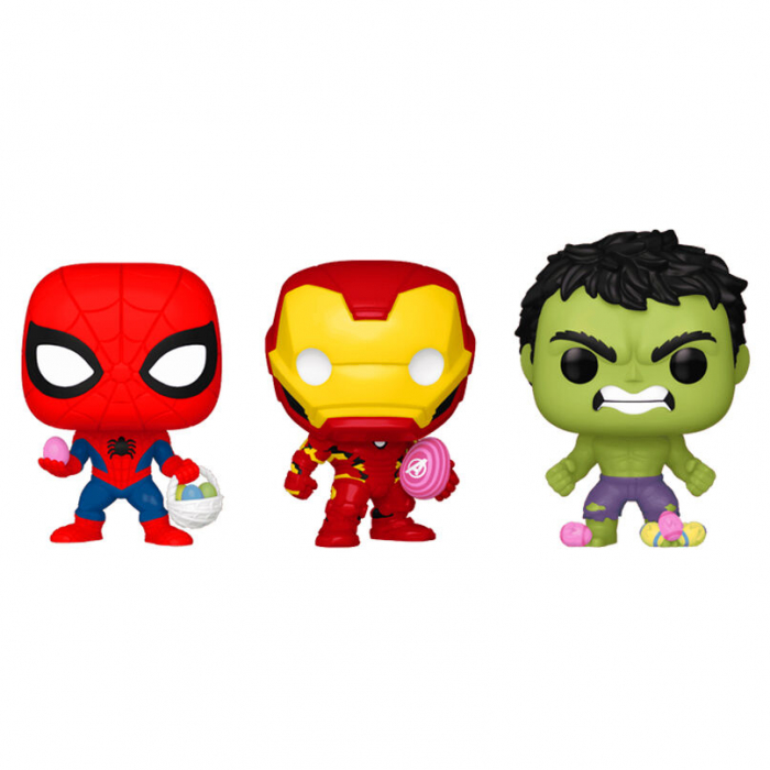 Blister 3 Figurine Carrot Pocket POP Marvel Spiderman Hulk Iron Man [2]