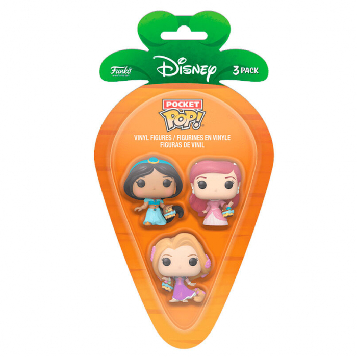 Blister 3 Figurine Carrot Pocket POP  Printese Disney Rapunzel Ariel Jasmin [1]