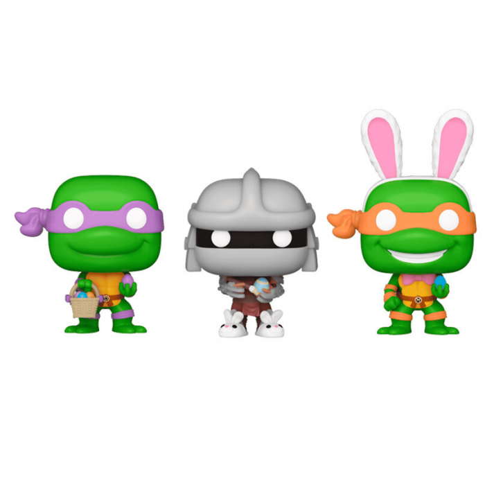 Blister 3 Figurine Carrot Pocket POP Testoasele Donatello Shredder Michelangelo [2]