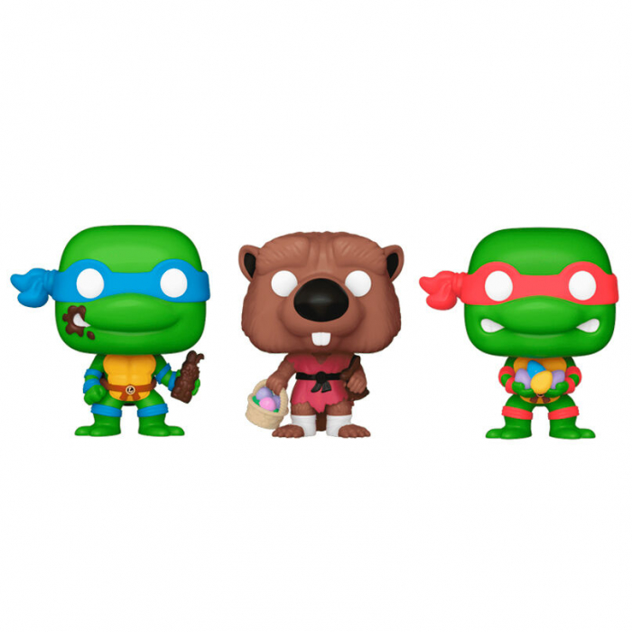 Blister 3 Figurine Carrot Pocket POP Testoasele Ninja Splinter Leonardo Raphael [2]