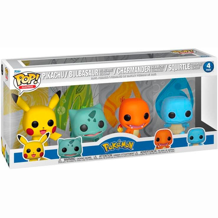 Blister 4 Figurine Funko POP Pokemon Starters Exclusive [1]