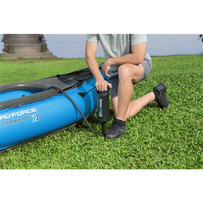 Caiac 1 persoana Bestway Cove champion, greutate maxim suportata 100kg, 275 x 81 x 45 cm, 1 padela de aluminiu de 230cm, pompa manuala inclusa [6]