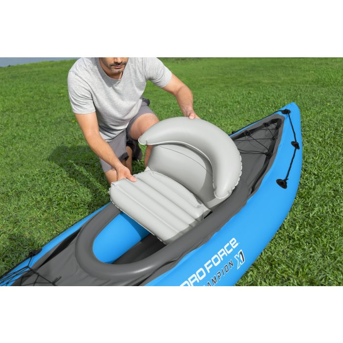 Caiac 1 persoana Bestway Cove champion, greutate maxim suportata 100kg, 275 x 81 x 45 cm, 1 padela de aluminiu de 230cm, pompa manuala inclusa [7]
