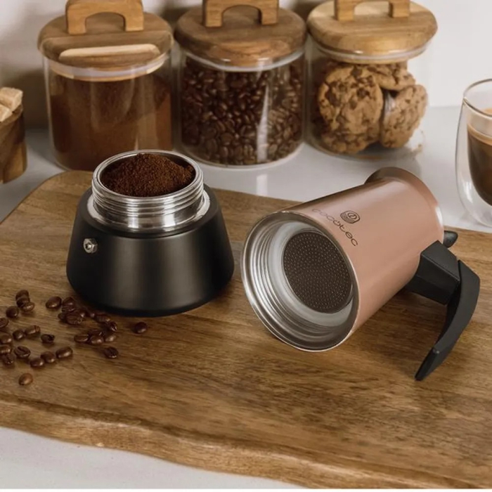 Espressor Moka Pot pentru aragaz Cecotec, Piccolina 900, capacitate 450 ml, compatibil cu toate sursele de caldura, ideal pentru a prepara 10 cesti de cafea, garnitura din silicon, filtru din otel ino [2]