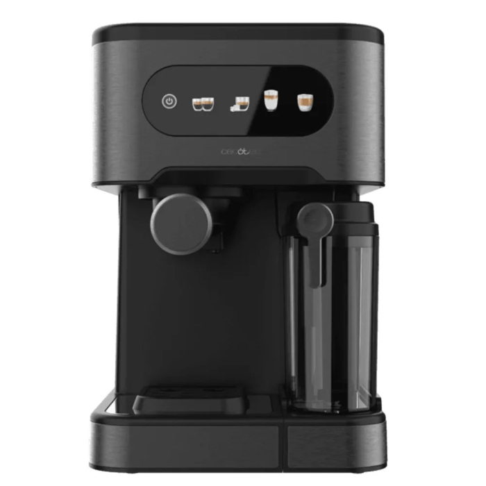 Espressor semiautomat Cecotec, Power Espresso, sistem ColdBrew, ideal pentru espresso/cappuccino/latte macchiato, compatibil cu cafea macinata, pompa puternica 20 bari, tava incalzitoare cesti, panou [10]