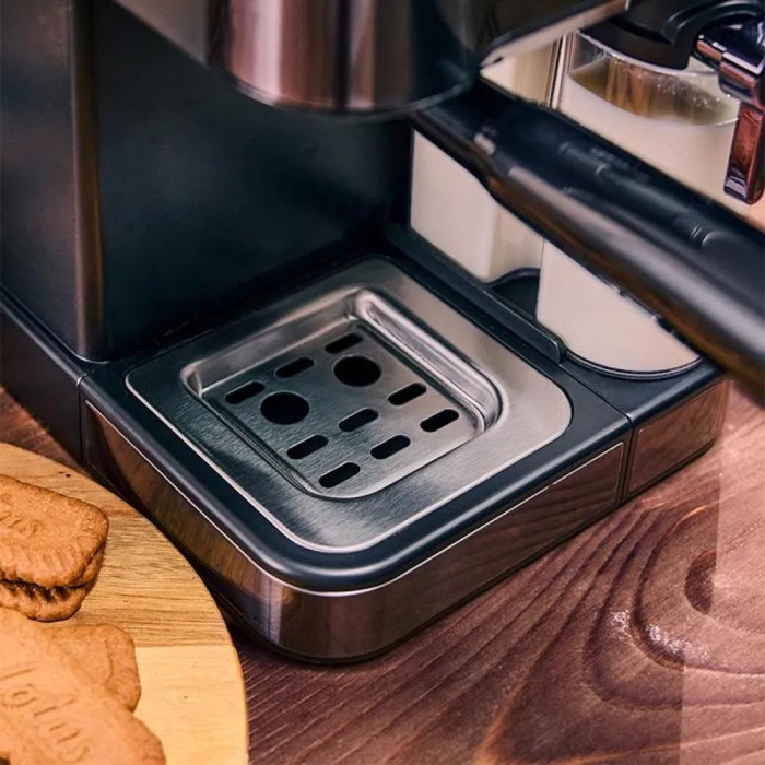 Espressor semiautomat Cecotec, Power Espresso, sistem ColdBrew, ideal pentru espresso/cappuccino/latte macchiato, compatibil cu cafea macinata, pompa puternica 20 bari, tava incalzitoare cesti, panou [7]