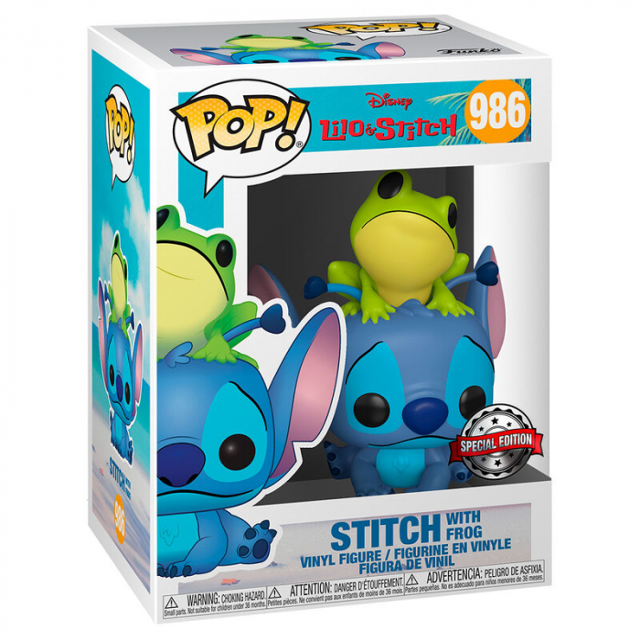 Figurina Funko POP Disney Lilo & Stitch - Stitch with Frog Exclusive [2]