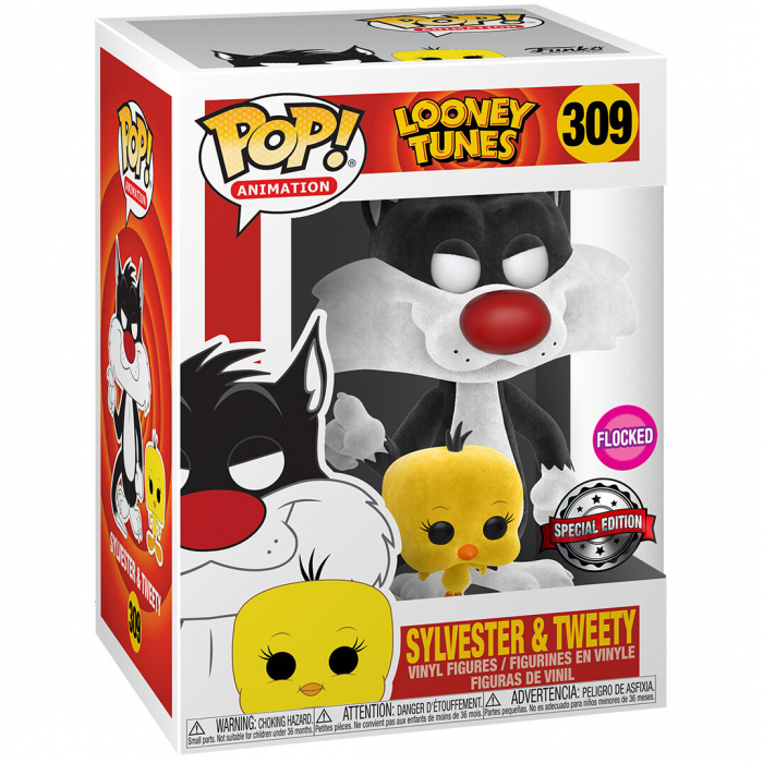 Figurina Funko POP Looney Tunes Sylvester and Tweety Flocked Exclusive [2]