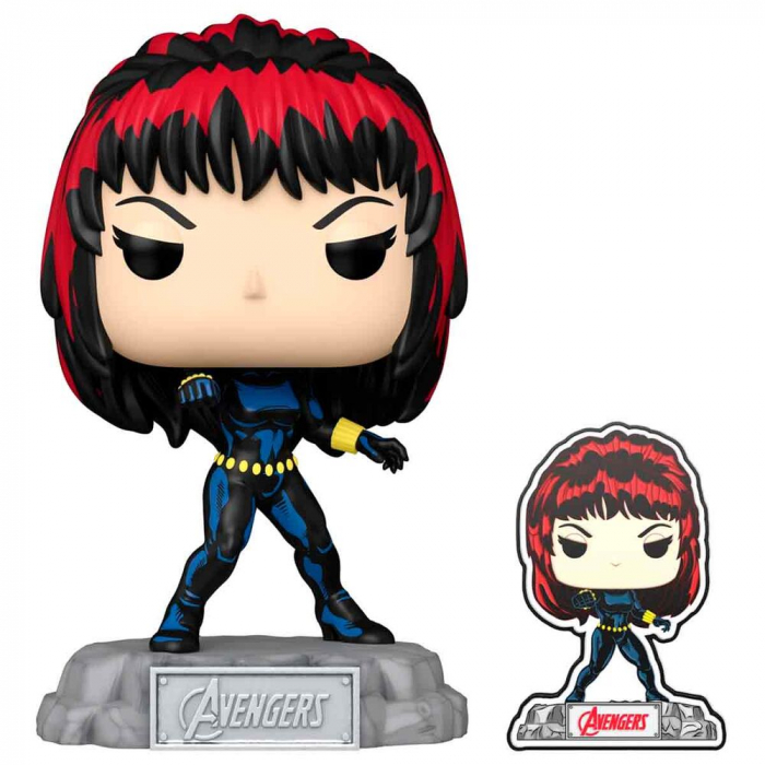 Figurina Funko POP  Marvel Avengers 60th Anniversary Comic Black Widow cu Pin Exclusiv [1]
