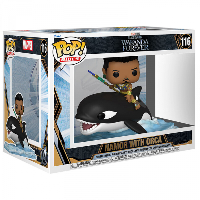 Figurina Funko POP Marvel Black Panther Wakanda Forever Namor with Orca [3]