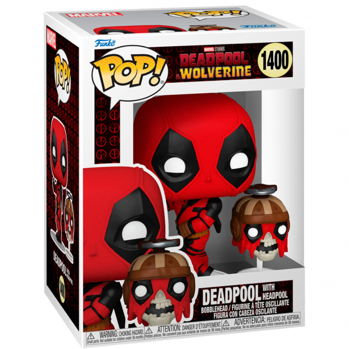 Figurina Funko POP Marvel Deadpool & Wolverine Deadpool with Headpool [2]
