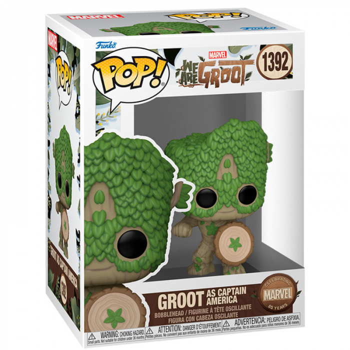 Figurina Funko POP Marvel We Are Groot - Groot as Capitan America [2]