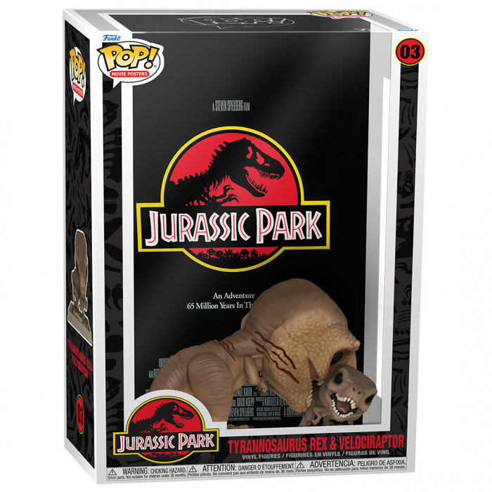 Figurina Funko Pop! Movie Posters Jurassic Park Tyrannosaurus Rex Velociraptor 44 cm [3]
