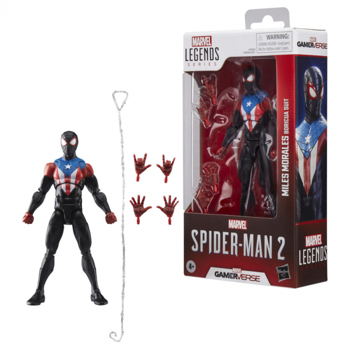 Figurina Hasbro Miles Morales Boricua Suit Spider-Man 2 Marvel Legends 15cm [3]
