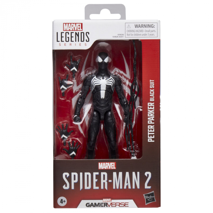 Figurina Hasbro Peter Parker Black Suit Spider-Man 2 Marvel Legends 15cm [4]
