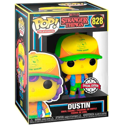 Figurina POP Stranger Things Dustin in Beef Black Light Exclusive [3]