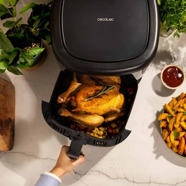 Friteuza cu aer cald, fara ulei Cecotec Bombastik 6000,1700W, 6L, control tactil, 12 programe presetate, negru [5]