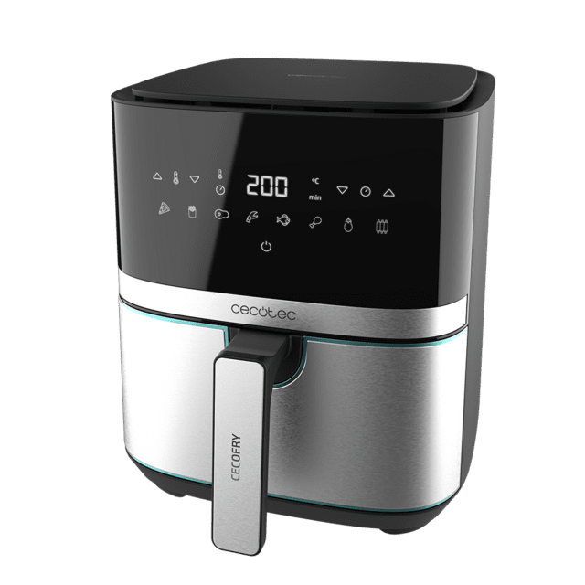Friteuza cu aer cald, fara ulei Cecotec Full Inox 5500 Pro, 1700W, 5.5L, Control tactil, 8 programe presetate, Negru/Argintiu [2]