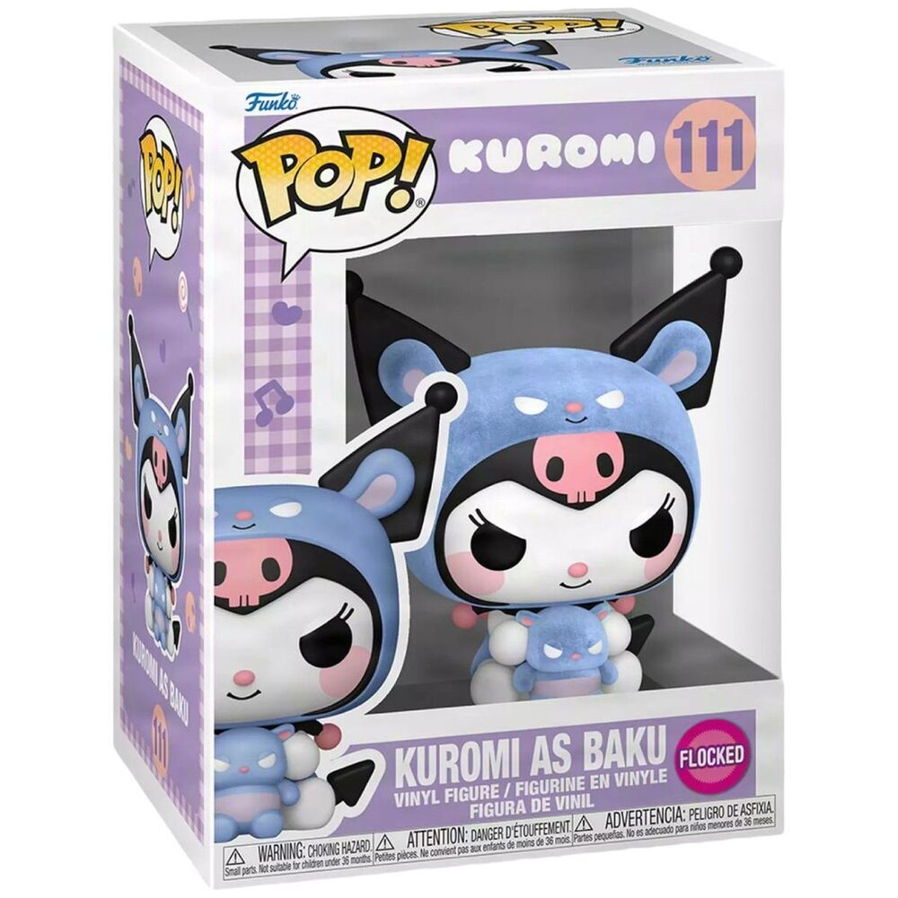 Funko POP Hello Kitty Kuromi As Baku Flocked [2]