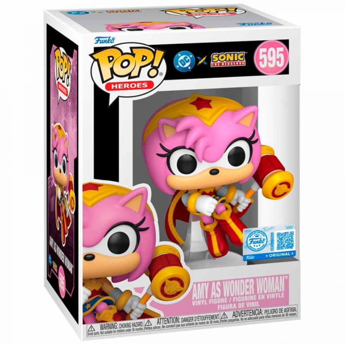 Funko POP Sonic The Hedgehog DC Comics Amy As Wonder Woman Exclusive [1]