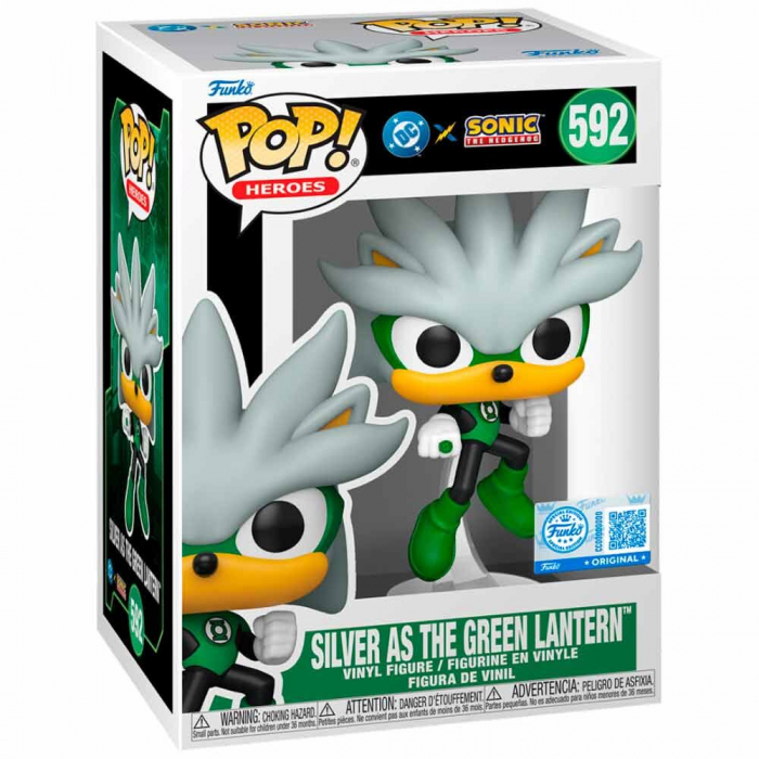 Funko POP Sonic The Hedgehog DC Comics Silver As the Green Lantern Exclusive [1]
