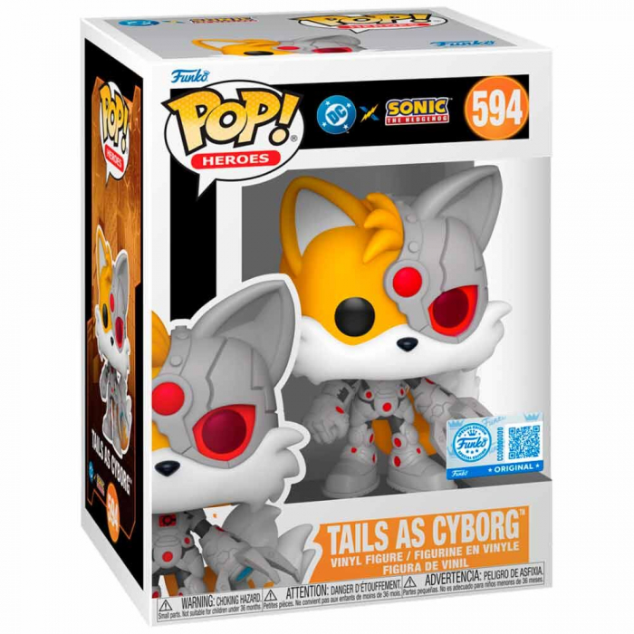 Funko POP Sonic The Hedgehog DC Comics Tails As Cyborg Exclusive [1]